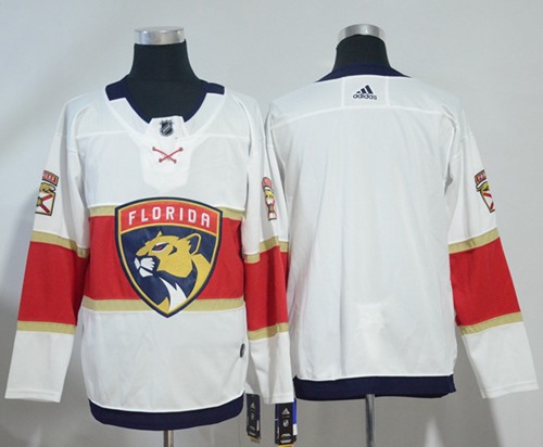 Adidas Men Florida Panthers Blank White Road Authentic Stitched NHL Jersey->florida panthers->NHL Jersey